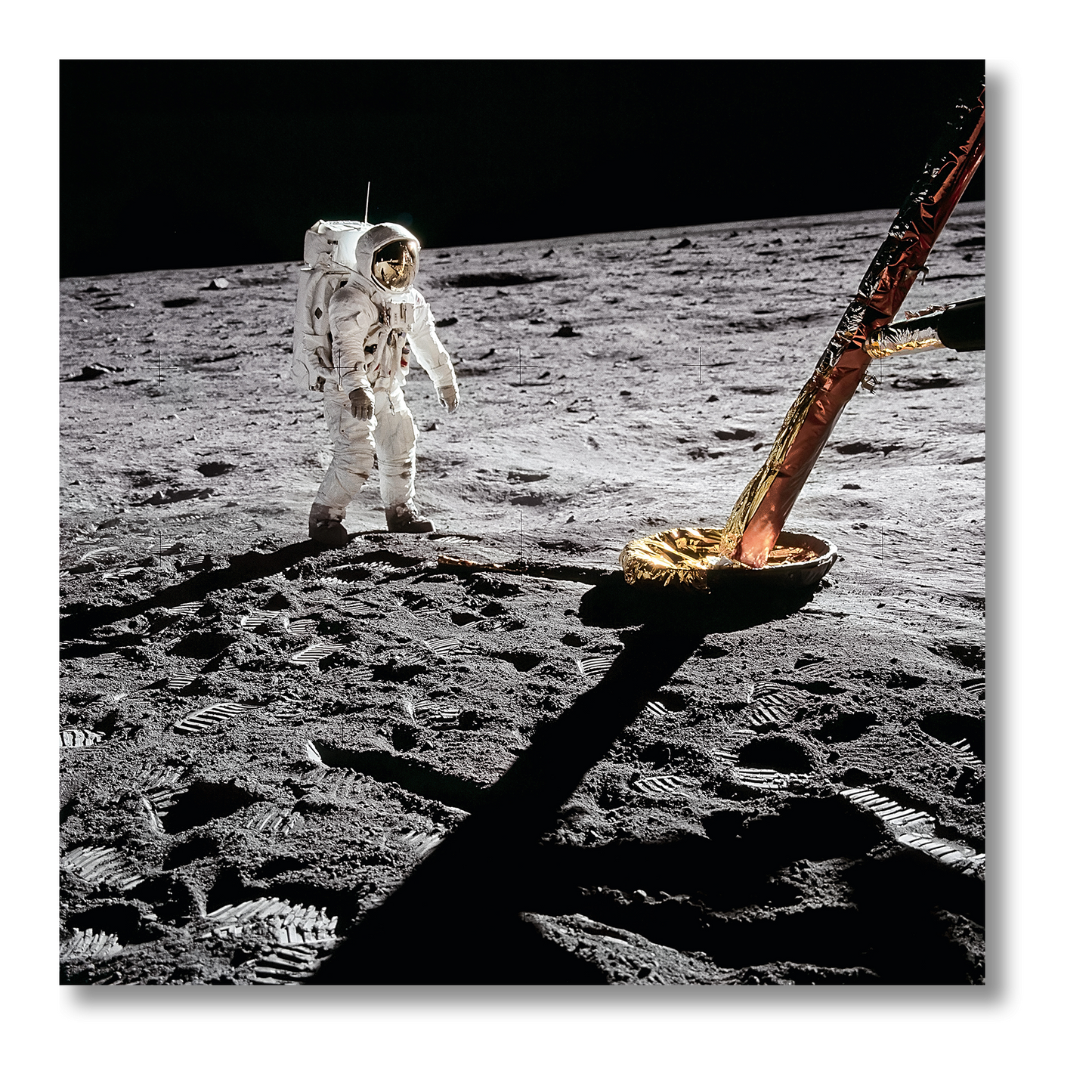 Buzz Aldrin. Apollo 11. ‘Inspecting the Eagle’