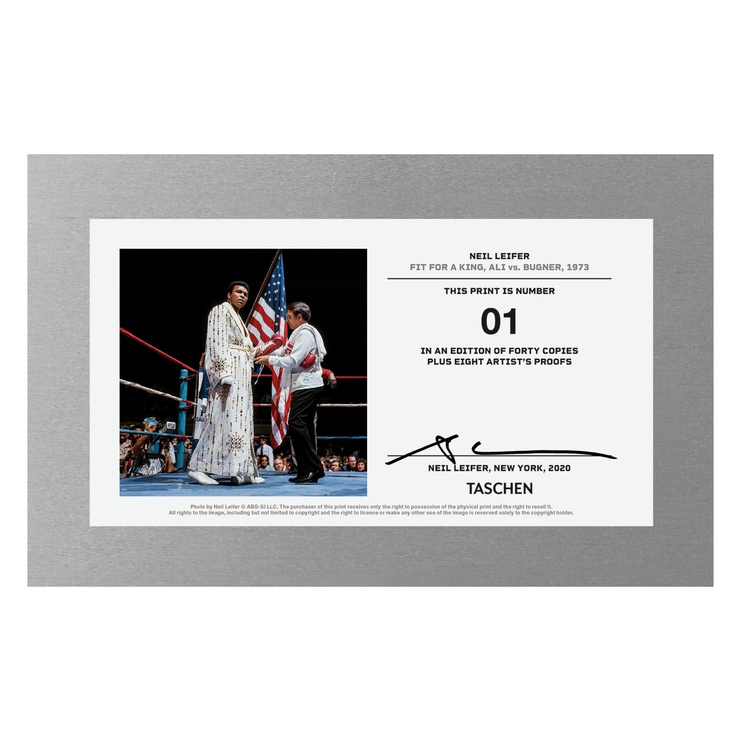 Neil Leifer. Homage to Ali. ‘Ali vs. Bugner, Fit for a King, 1973’