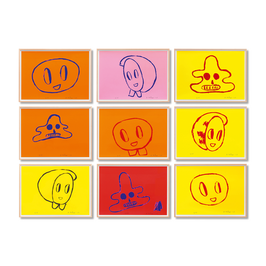 André Butzer. Set of 9 Screenprints ‘Untitled 1–9’, 2021
