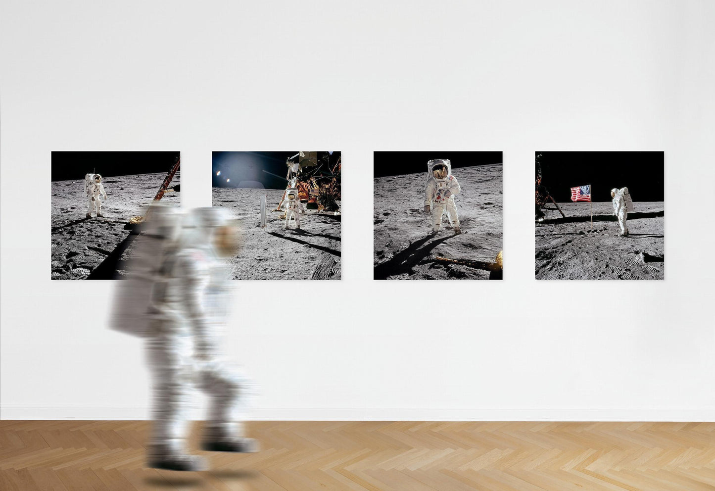 Aldrin, Apollo 11, Flag on the Moon (SA)