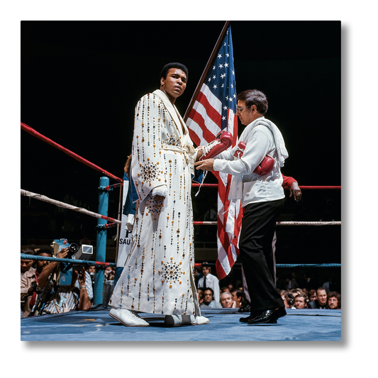 Neil Leifer. Homage to Ali. ‘Ali vs. Bugner, Fit for a King, 1973’ (AP)
