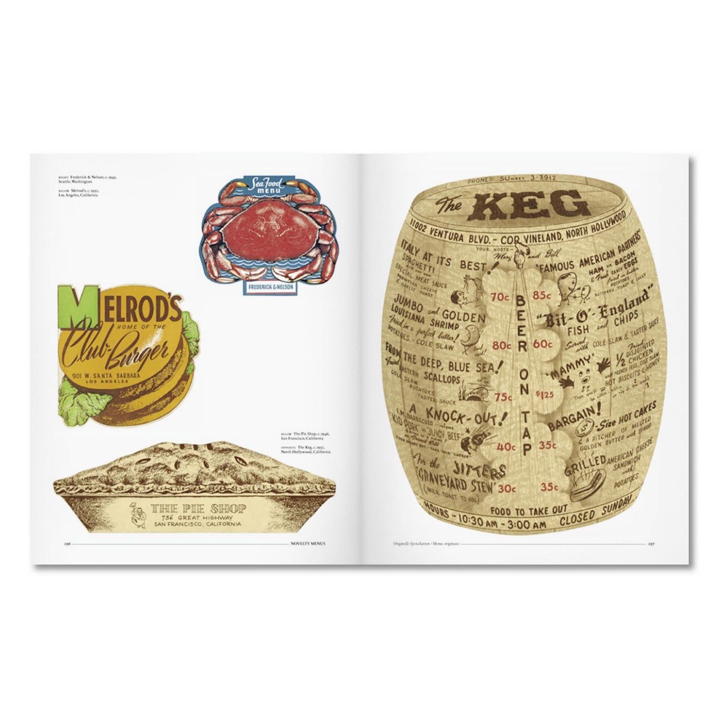 Menu Design in America (German, French, English)