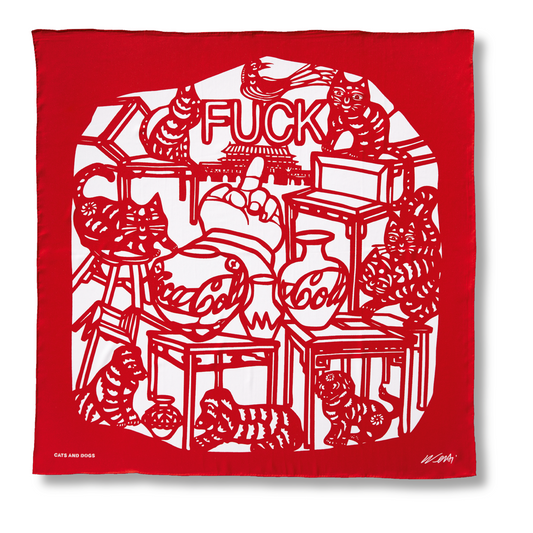 Ai Weiwei. The Silk Scarf ‘Cats and Dogs’