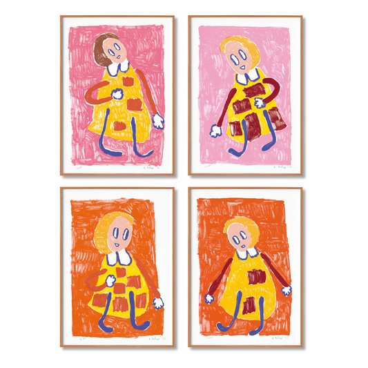 André Butzer. Set of 4 Screen Prints ‘Untitled I–IV’, 2022