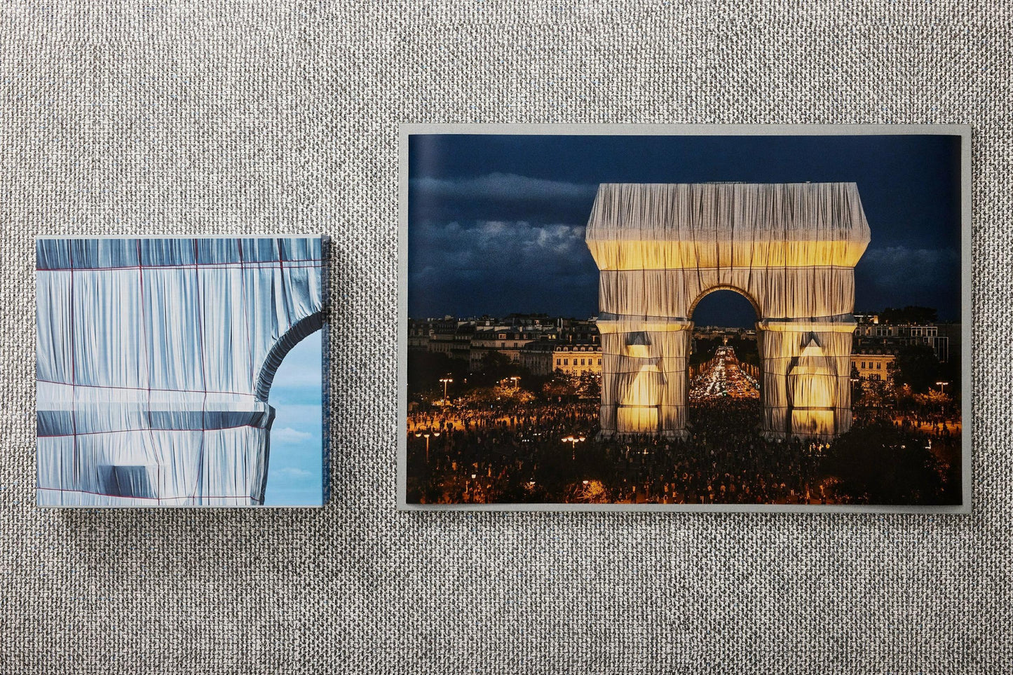 Christo and Jeanne-Claude. L'Arc de Triomphe, Wrapped, by Night. Art Edition No. 251-500 (German, French, English)