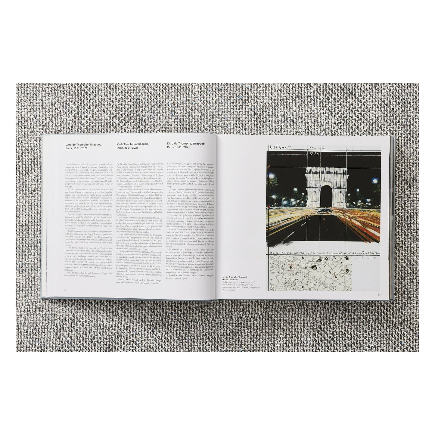 Christo and Jeanne-Claude. L'Arc de Triomphe, Wrapped, by Day. Art Edition No. 1-250 (German, French, English)