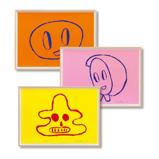 André Butzer. Set of 3 Screenprints ‘Untitled 1–3’, 2021 (AP)